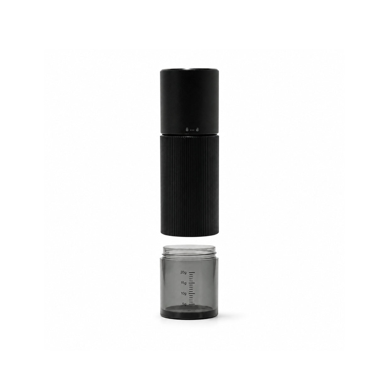 Lopder MAXA coffee grinder in electric mode with removable motor and graduated grounds cup